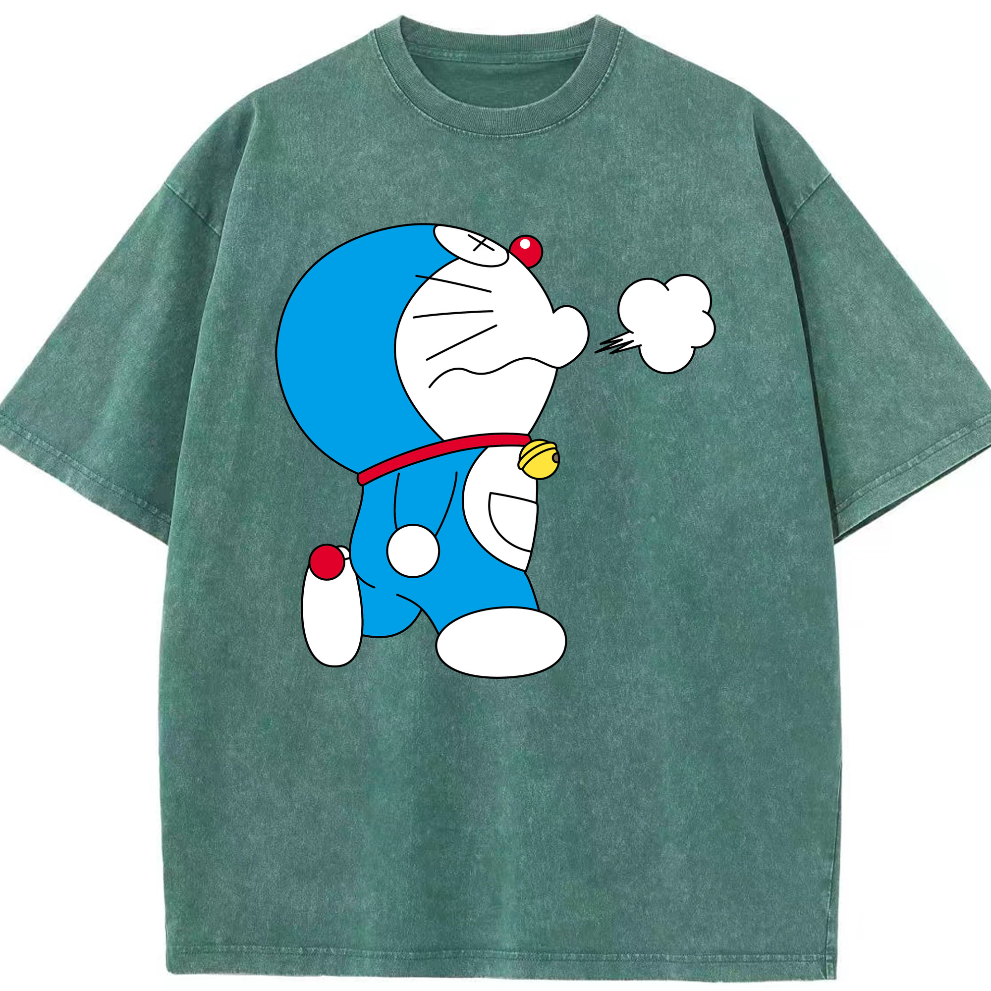 （画像用） ドラえもん Doraemon 綿100% ヴィンテージ風 半袖Tシャツ（フロントプリント）